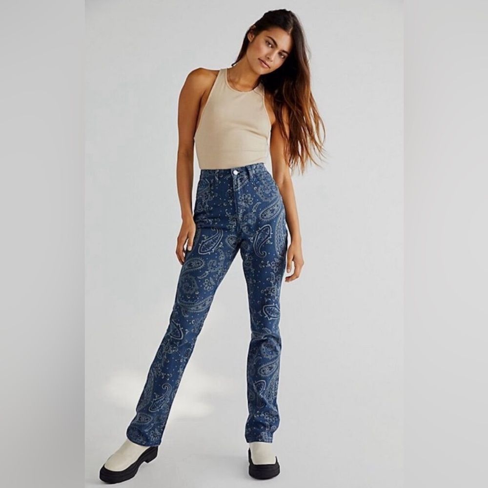 Weworewhat The Icon Bootcut Jean Paisley Night Sky